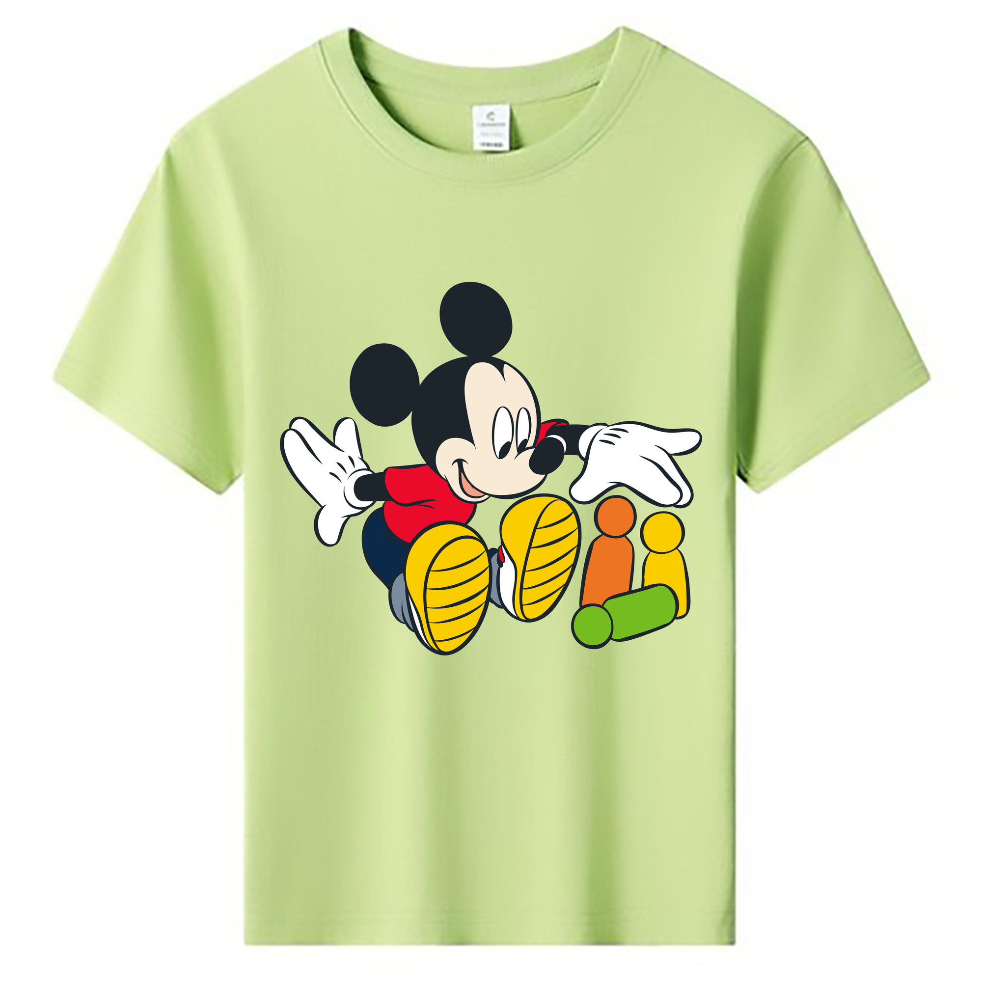 ミッキーマウス Mickey Mouse 綿100％キッズTシャツ（フロントプリント）